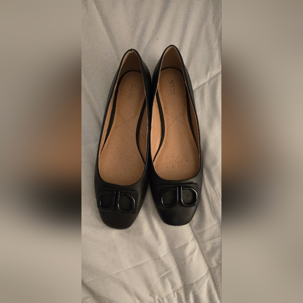 NYDJ Black Women's FAIZA08 Loafers with Buckle Detail